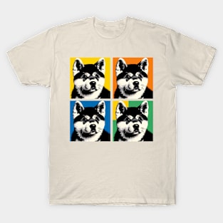 Pop Retro Akita Art Painting - Cute Puppy T-Shirt